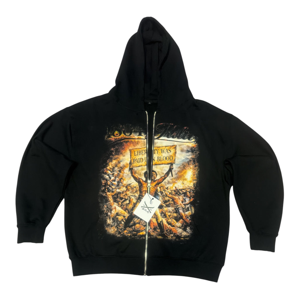 PRE-ORDER | 1804 LIBERTY BLACK ZIP UP HOODIE